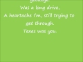 Texas Was You - Jason Aldean Lyrics