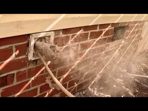 This Dryer Vent Has NEVER been Cleaned (Since 2001)… The Results Were INSANE! DRYER VENT CLEANING!
