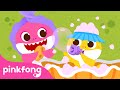 It S Fun Bubble Bath Time Baby Shark Healthy Habits For Kids Day At Home Pinkfong Baby Shark