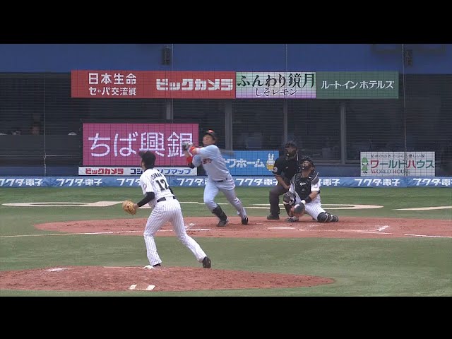 【7回表】先制直後に被弾… マリーンズ・石川 ジャイアンツ堂上に1号ソロ許す 2015/6/13 M-G