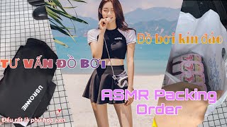 Tư vấn cho khách bộ đồ bơi tay ngắn chân váy dễ thương | ASMR Packing order