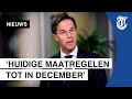 Rutte: 'Alle scenario's liggen op tafel, ook volledige lockdown'