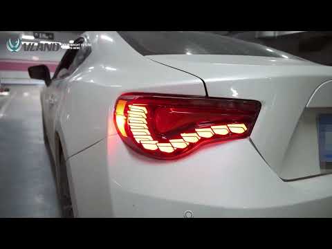 VLAND Full LED Tail Lights for Toyota 86/Subaru BRZ/Scion FRS 2012-2020, Smoked & Red