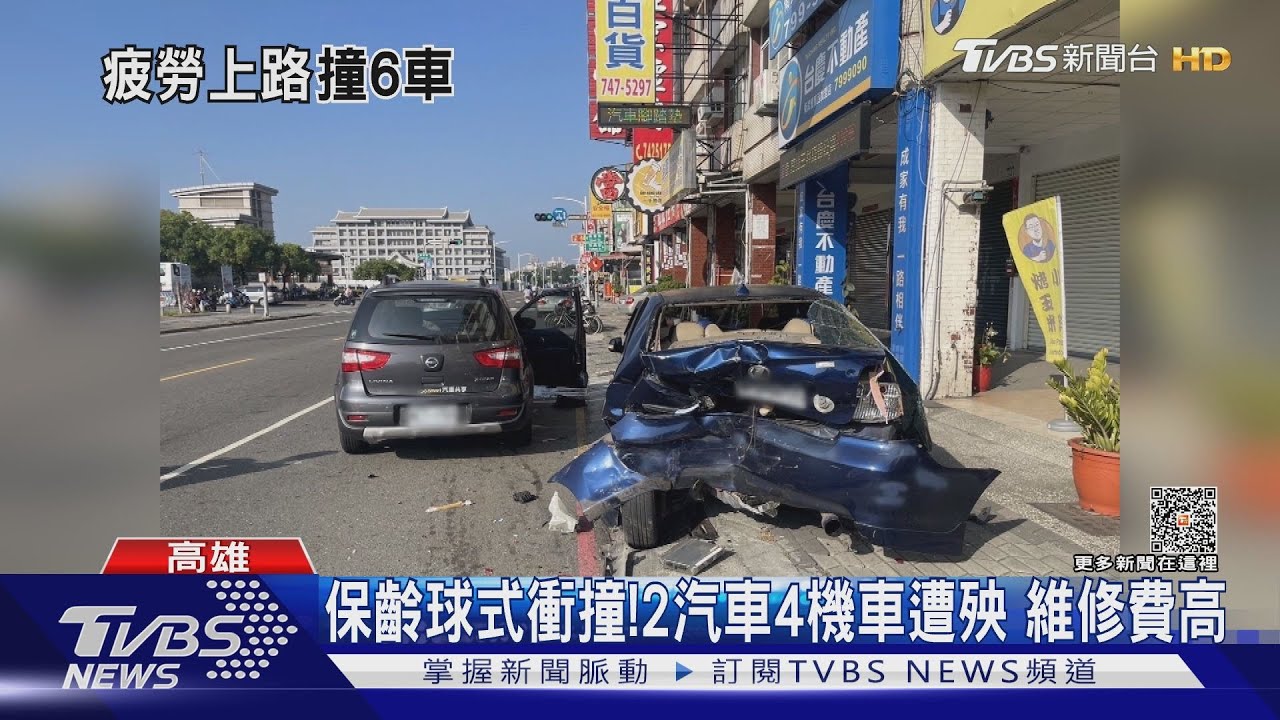 險！轎車保齡球式衝撞6車　目擊者驚聲尖叫