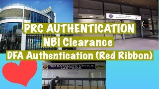 PRC AUTHENTICATION + NBI CLEARANCE + DFA AUTHENTICATION FOR RED RIBBON