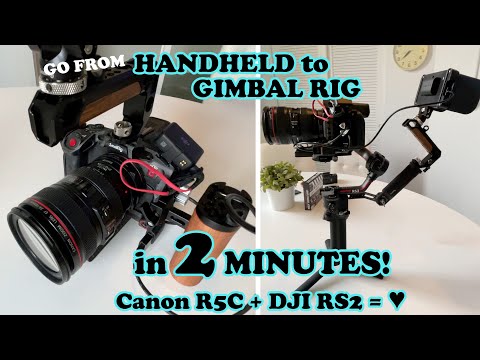 Canon R5C + DJI RS2 in 2 minutes! Minimalist setup with gimbal POWER