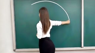 Girl Draws A Perfect Circle