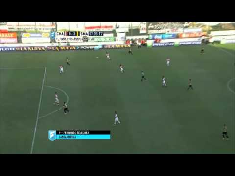 Gol de Telechea. Chacarita 0 - Santamarina 3. Fecha 12. B Nacional 2015. FPT.