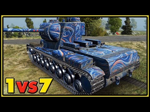 KV-5 - 12 Kills - 1 vs 7 - World of Tanks Gameplay