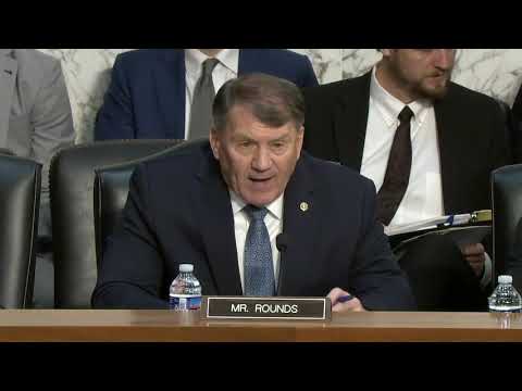 Rounds Questions Witness at a Senate Armed Services Committee Hearing