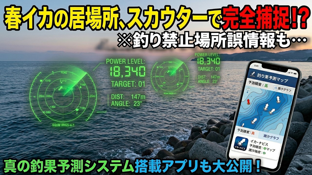 もう春イカ探しで迷わない。最新テクノロジーで爆釣ポイントを特定する「予測システム」を大公開！