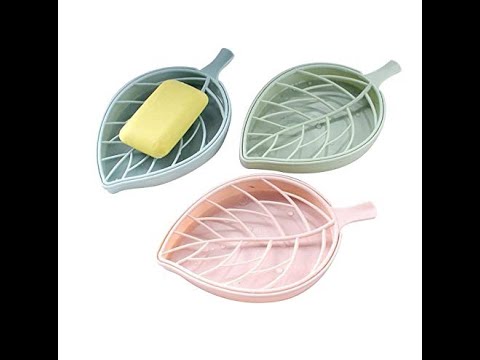 Leaf shape designer soap tray / drip soap box with water dra...