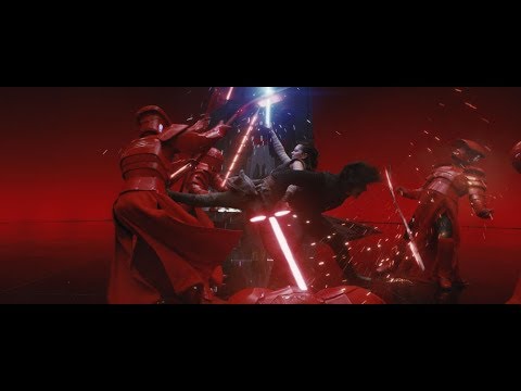 Star Wars The Last Jedi- Rey and Kylo vs Praetorian Guards