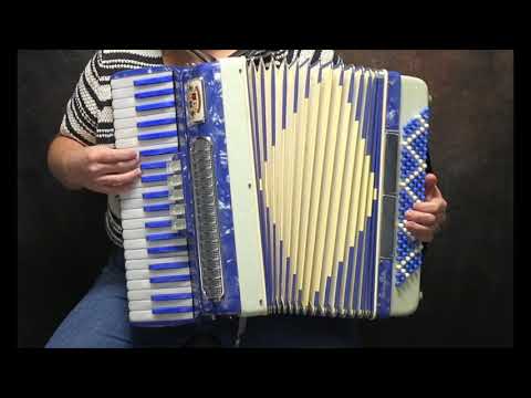 Noble "Aerolite" Accordion    17-1/2"   Blue Pearl image 13