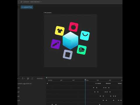Splash screen animation for an app. Made with Rive App