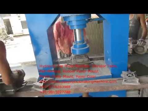 Hydraulic tile press machine processing