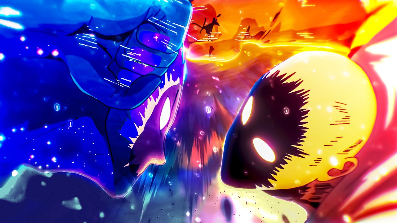 COSMIC GAROU VS SAITAMA FULL FIGHT | ONE PUNCH MAN MANGA ANIMATION