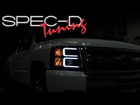 SPECDTUNING INSTALLATION VIDEO: 2007-2013 CHEVY SILVERADO PROJECTOR HEADLIGHTS
