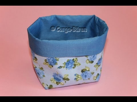 #30 - Utensilo nähen, Stoffbehälter, Anleitung DIY, sewing Fabrik container