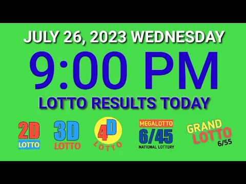 9pm Lotto Result Today PCSO July 26, 2023 Wednesday ez2 swertres 2d 3d 4d 6/45 6/55