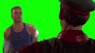 Street Fighter Guile & Bison confrontation scene green screen