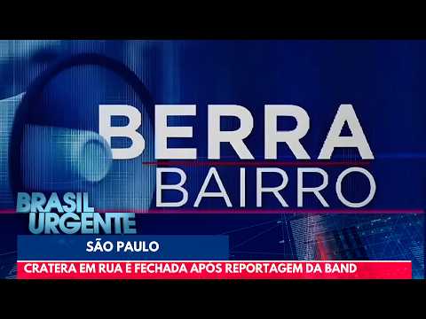 Após denuncia da Band, Prefeitura resolve cratera em rua de SP | Brasil Urgente