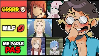 A BIG NERD ranks ALL the WAIFUS (Tier list)