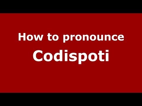 How to pronounce Codispoti (Italian/Italy) - PronounceNames.com