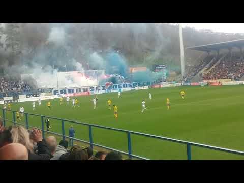 FC Fastav Zlin vs. FC Banik Ostrava, Choreo+Pyro