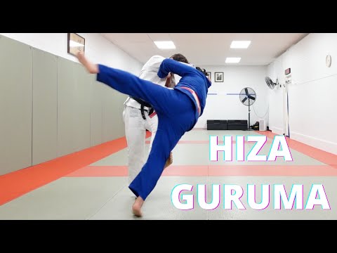 hiza guruma — judo technique demonstration
