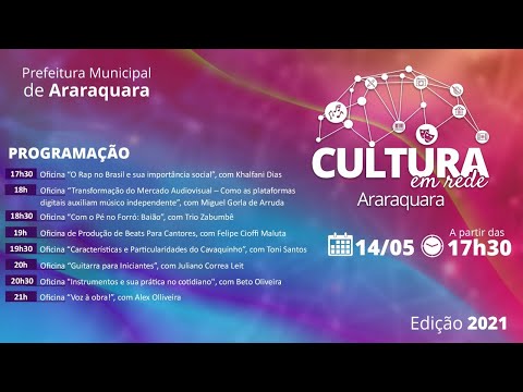 #CulturaEmRede2021 - Oficina de Produção de Beats Para Cantores, com Felipe Cioffi Maluta