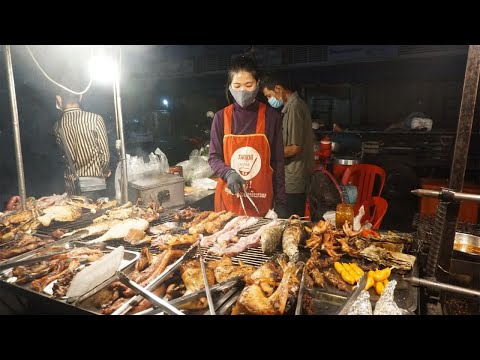 Amazing Different Varieties of Street Food at Night - Yummy Food For Dinner Time @Orussey Market