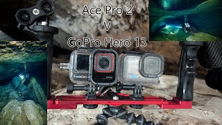 Insta360 AcePro2 versus GoPro Hero 13 for Low Light Cave Diving