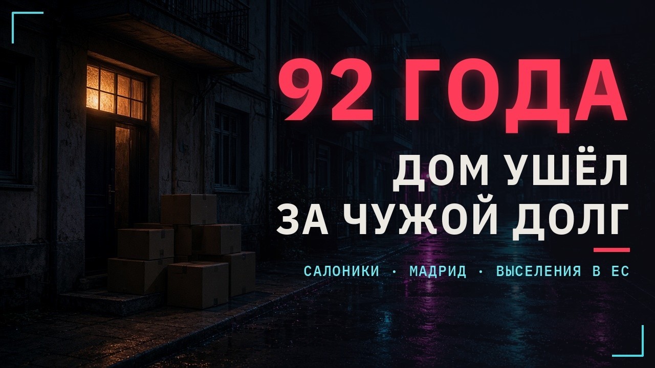 Почему в Европе старики теряют дом: Салоники, Мадрид и рынок плохих долгов