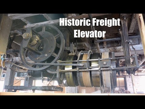 HISTORIC 1900s "Pull the Rope" Freight Elevator