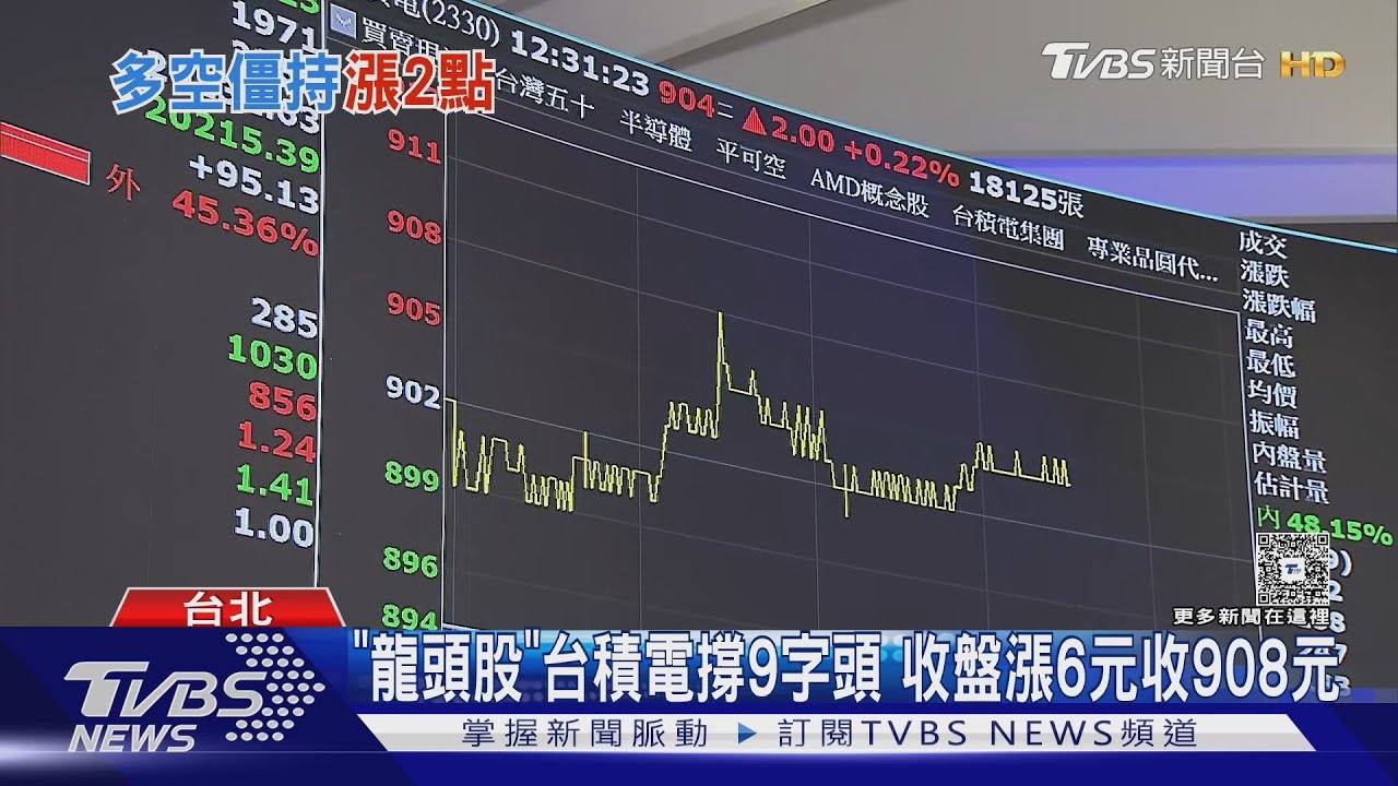 川普就職百日再提台積電 台股震盪小漲2.4點