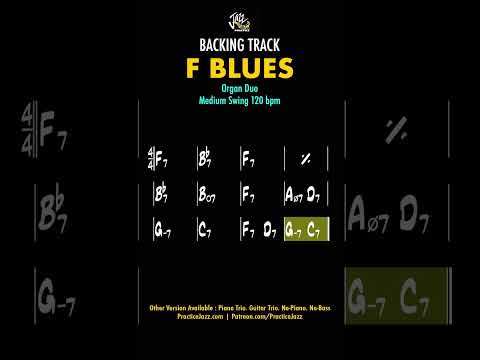 F Blues - 120bpm | Jazz Backing Track | Solo & Comping & Chord Practice  #jazzpracticing #jazzorgan