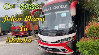 3 hours & 45 minutes Journey from JB Larkin Sentral to Melaka Sentral by Bus | Oct 2022 | Travel