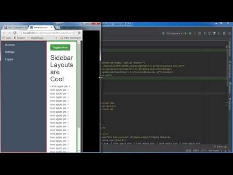 Bootstrap Tutorial for Beginners - 11 - Sidebar Menu Templates