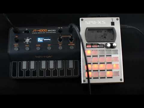 Behringer jt-4000 micro synthesizer and Teenage Engineering Pocket Jam