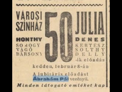 Paul Abrahams Operette “Julia” – Die Musik komplett auf dem Klavier