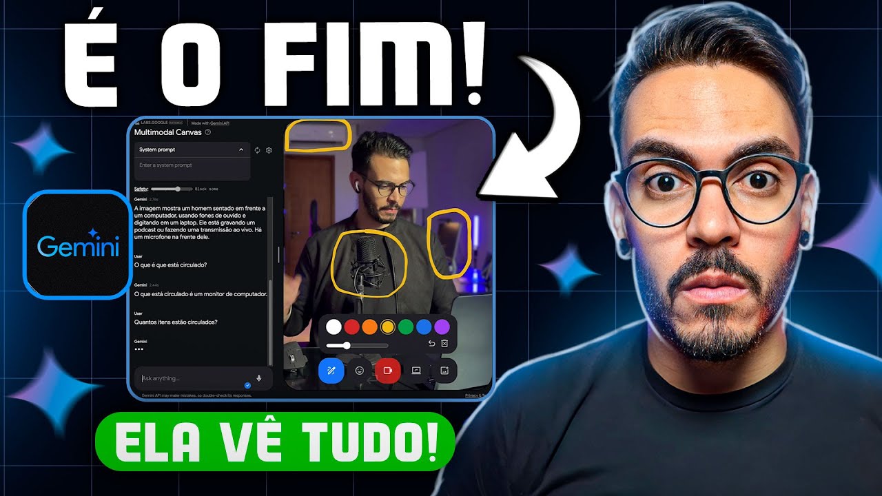 Testei a IA da Google que VÊ MINHA CÂMERA E TELA!