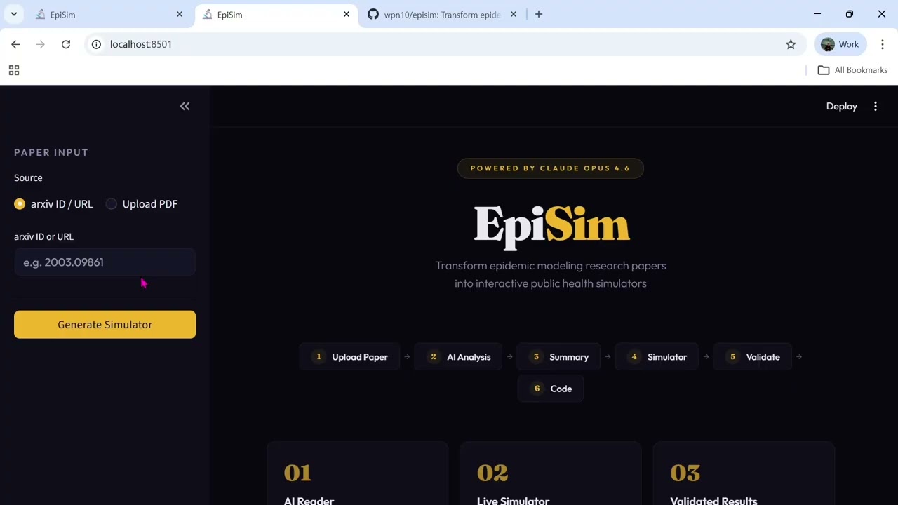 EpiSim project preview