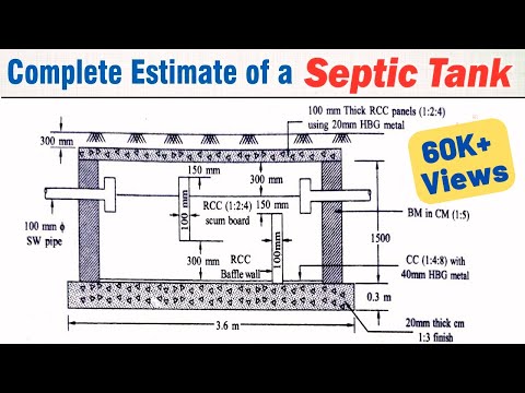 Estimation of Septic Tank | Septic Tank Civil Engineering | #SepticTank