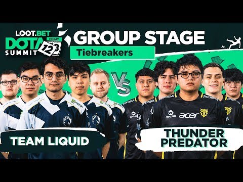 Team Liquid vs Thunder Predator Game Tiebreaker - Dota Summit 12: Group Stage