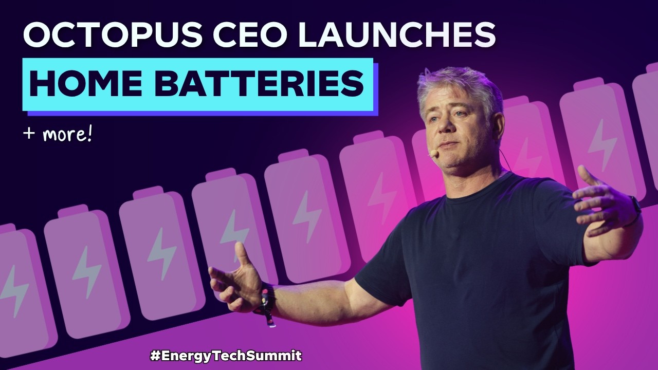 Octopus Energy Nook home battery launch on stage
