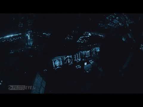 Pilotseye.tv - Lufthansa Cargo MD-11 Dakar Night Time Approach [English Subtitles]