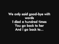 Back to Black AMY WINEHOUSE lyrics