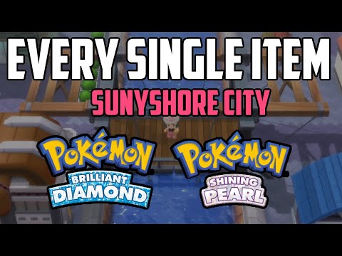 EVERY Item in Sunyshore City & Route 223 - Pokémon Brilliant Diamond & Shining Pearl