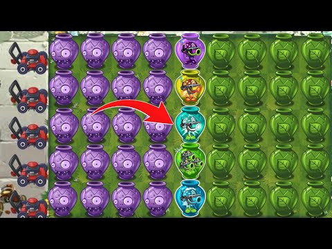PvZ2 MiniGame: Mega Pea & Other Pea Vs All Zombies in Vasebreaker